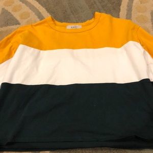 color block long sleeve tee